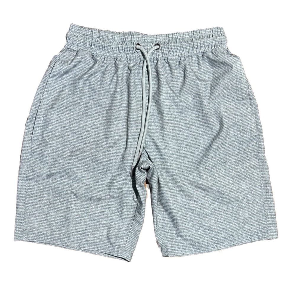 XCelsiusActive Men’s Green and White Striped Activewear Swimming Trunks Shorts